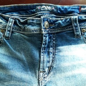 Silver Suki super soft faded distress boot cut flare